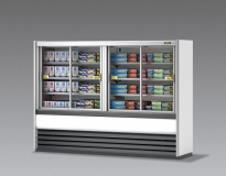 murale_frigo_personalizzato_fogal_CLIPPER_240_bianco_porte_vetri_scorrevoli